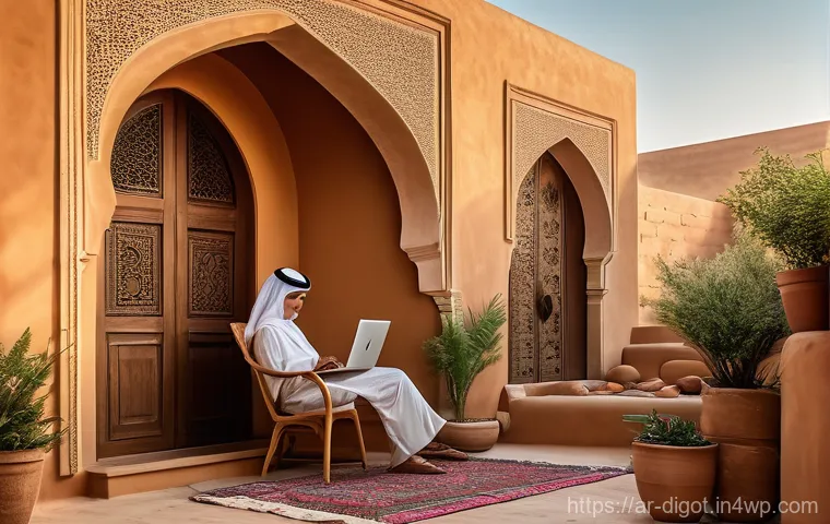 디지털 환경에서의 창의적 사고 기법 - **Authentic Digital Presence: A Modern Arab Creator**
    A confident young Arab woman stands in a v...