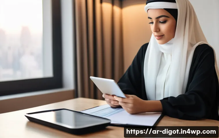 디지털 시대의 투자 및 재정 관리 전략 - **Prompt:** A young, thoughtful Arab individual, dressed in contemporary modest attire (e.g., a smar...